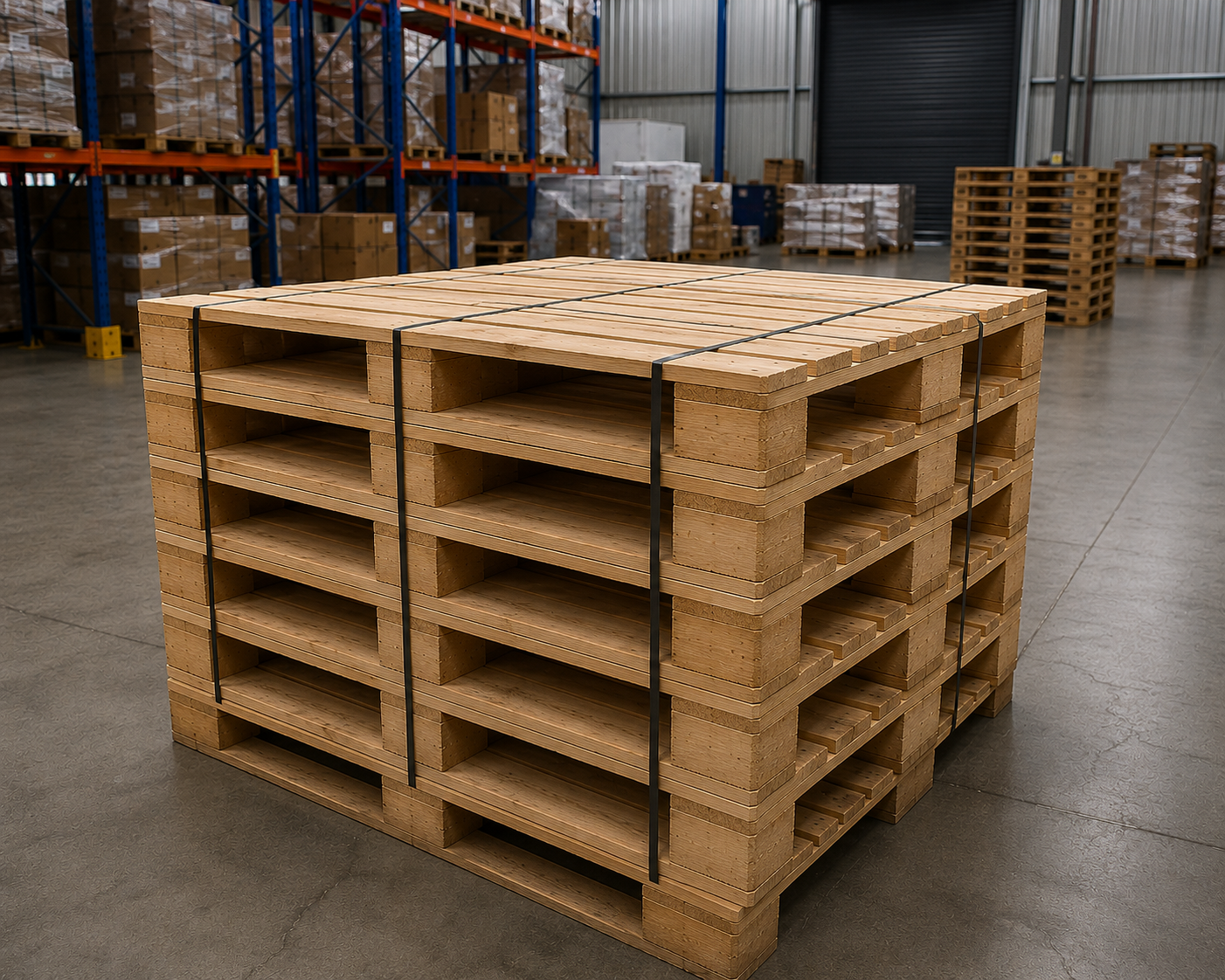Palette 120 × 100 en bois pour charges et logistique industrielle